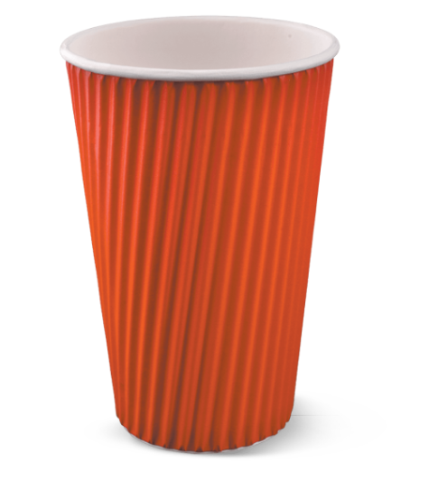 Detpak Ripple Detpak Ripple Wrap Cups | Sustainable & Insulated | Red, 16oz ...