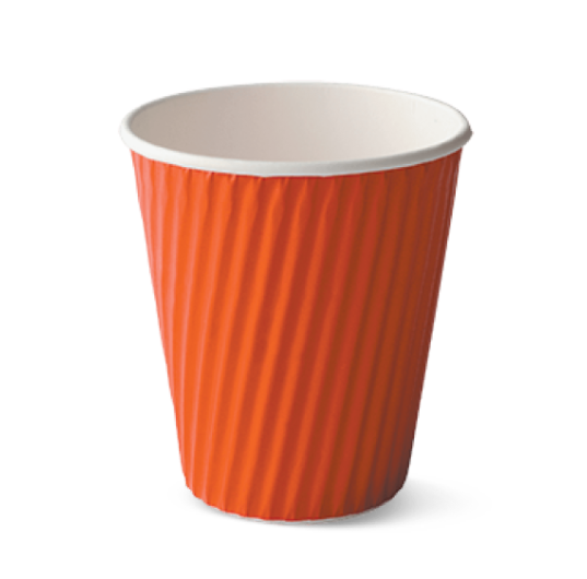 Detpak Ripple Detpak Ripple Wrap Cups | Sustainable & Insulated | 8oz, Red ...