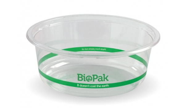 BioPak BioBowl Clear Wide, 600ml, 600 carton [P-600W] – Fletchers Supplies